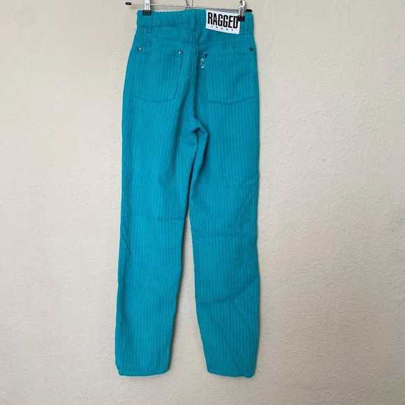 Free People X‎ Ragged Priest jumbo Corduroy Dad Jeans TURQUOISE size 24 - Picture 6 of 13